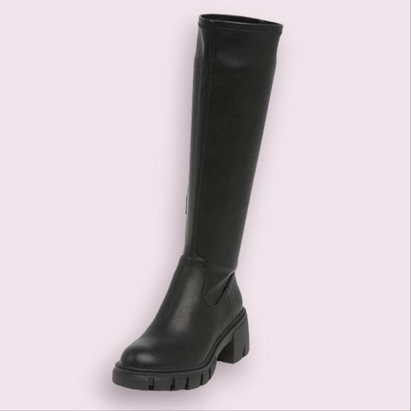 Steve Madden Black Higher Heeled Boots Size 10 - Picture 1 of 10